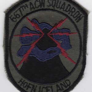 A patch with the words gt acw squadron hfn iceland.