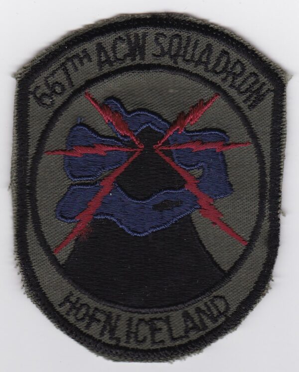 A patch with the words gt acw squadron hfn iceland.