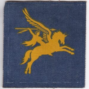 A badge with an image of a horse with wings.