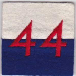 A badge with the number 44 on it.