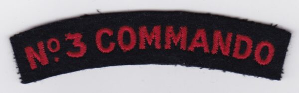 A badge with the words no 3 commando on it.