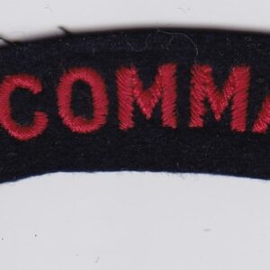 A badge with the words no 5 commando on it.