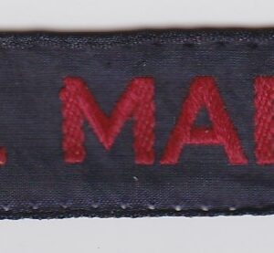 A royal marines patch with the word royal marines on it.