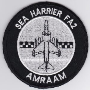 A patch that says sea harrier f2 amraam.