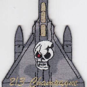 An image of a fighter jet with a skull and crossbones on it.