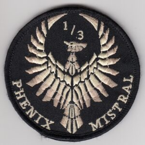 A patch with the word phoenix mistral on it.