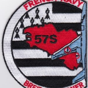 A patch with the words french navy breezy falconer.