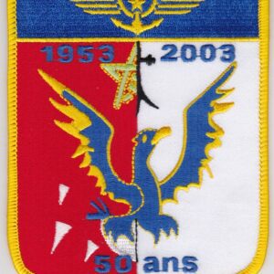 A patch with an eagle and an eagle on it.