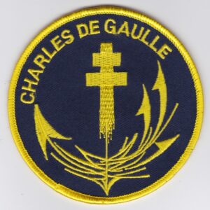 Charles de gaule embroidered patch.