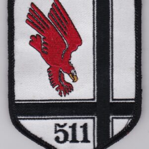 A patch with an eagle on it.