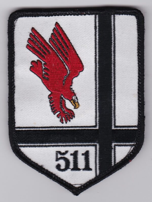 A patch with an eagle on it.