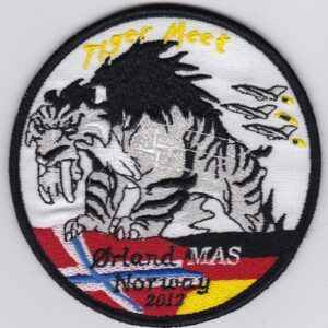 A patch with a tiger on it.