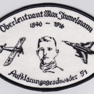 A patch with an image of a plane and an airplane.