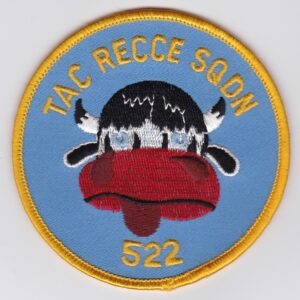 A patch with a cow's face on it.