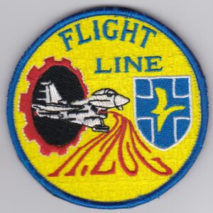 A patch with the words flight line on it.