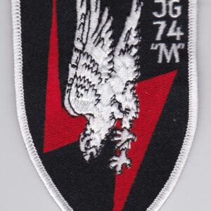 A patch with an eagle on it.