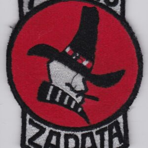 A patch with the word zapata on it.