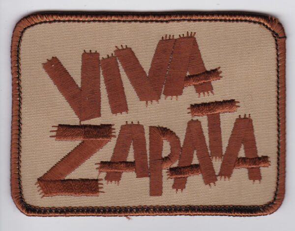 A patch with the word viva zapata on it.