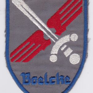 A patch with a sword and a sword on it.