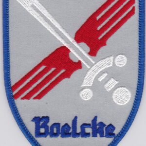 A badge with the word boelcke on it.