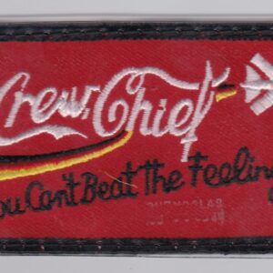 A patch that says crew chief you can't beat the feeling.