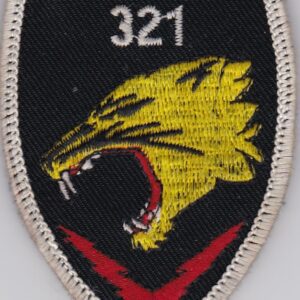 A patch with a tiger's head on it.