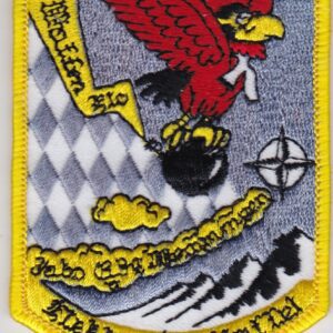 A patch with an eagle on it.