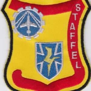 A badge with the word staffel on it.