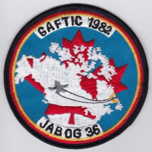 A patch with the words gattic 1982 jabog 38 on it.