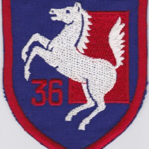 A patch with a horse on it.