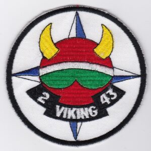 A patch with the words viking 43 on it.