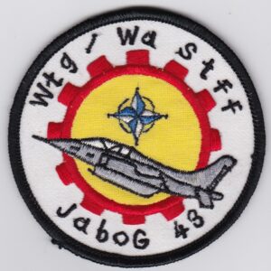 A patch with the words wf aw iwg jabg 5.