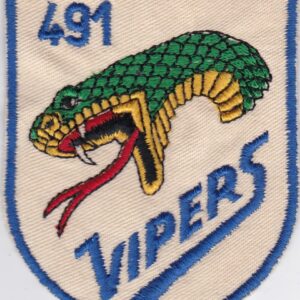 A badge with the word vipers on it.