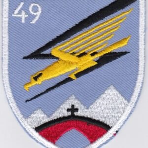 A patch with the number 49 on it.