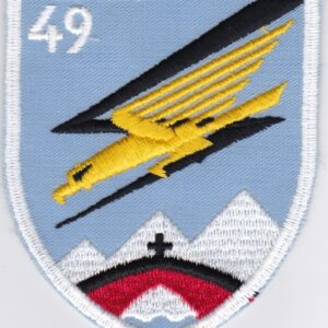 A patch with the number 49 on it.