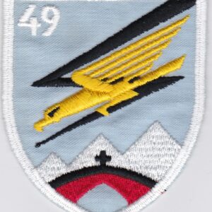 A patch with the number 49 on it.