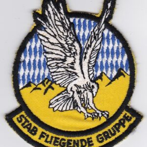 A patch with an eagle on it.