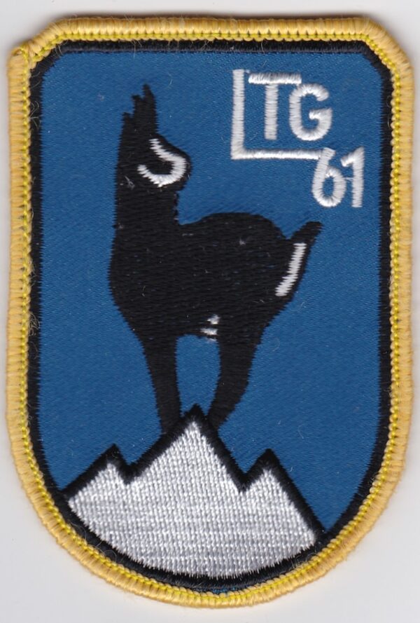 German Air Force Patch with blue color background and yellow brodered.