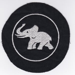 A badge with an elephant on it.