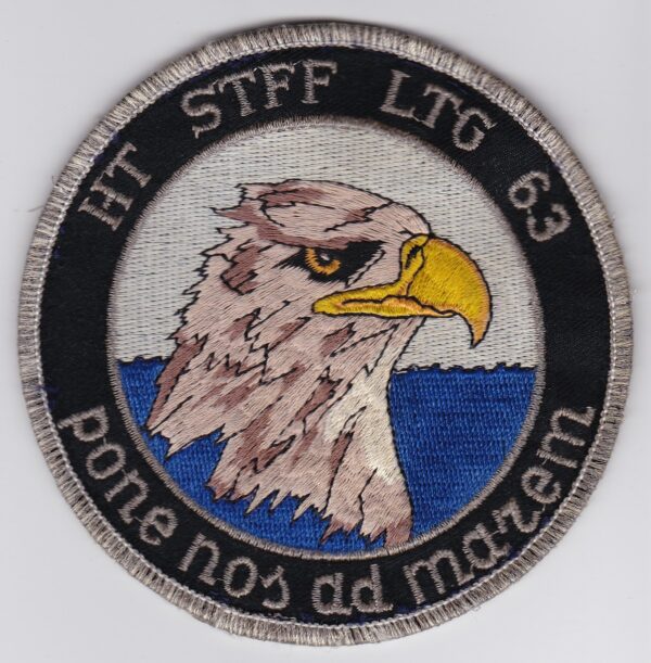 A patch of LTG 62 with an eagle on it.