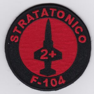 A patch with the word stratanico on it.