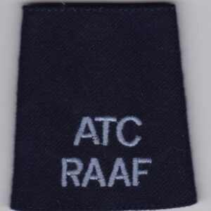 A dark blue color patch Atc raf badge.