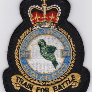 A patch with the words train for battle on it.