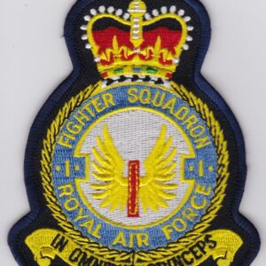 A patch with the logo of the royal air force.