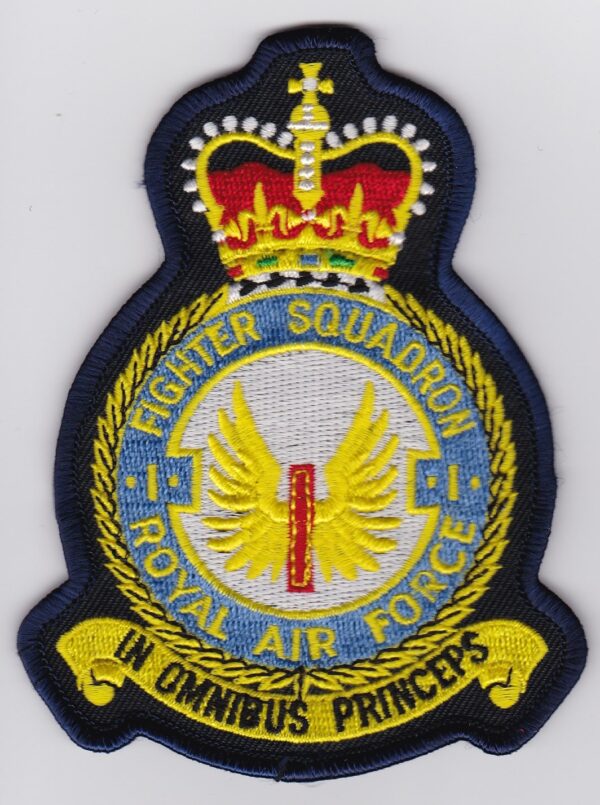 A patch with the logo of the royal air force.