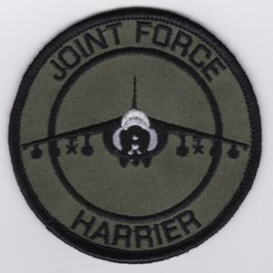 Joint force harrier patch with an airplane on it.