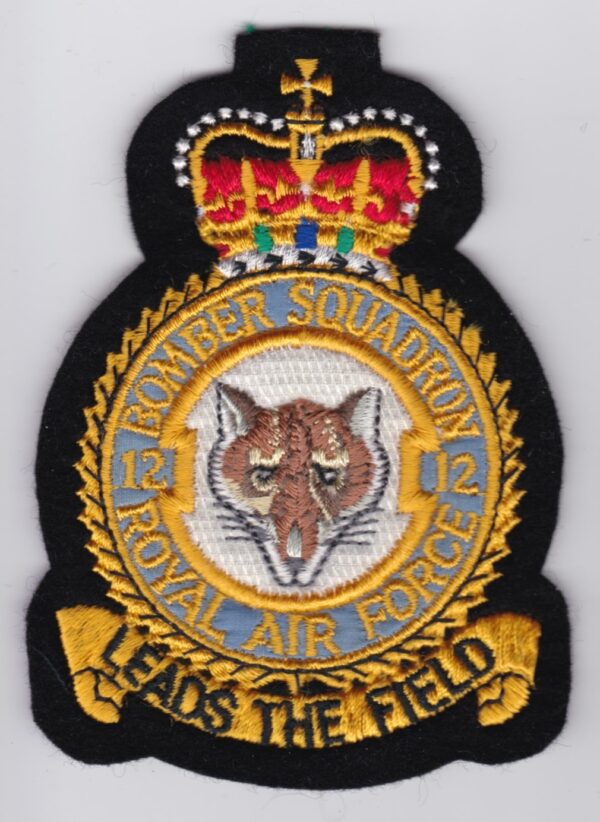 RAF 12 Squadron Crest Patch Royal Air Force Bomber 1986 S 2B Buccaneer RAF Lossiemouth Maritime Nuclear Strike