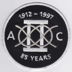 Ac 85 years patch of black color.