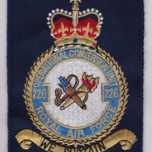 A patch with the logo of the royal air force.