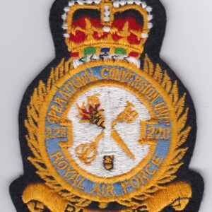 A patch with the emblem of the royal air force paramus.